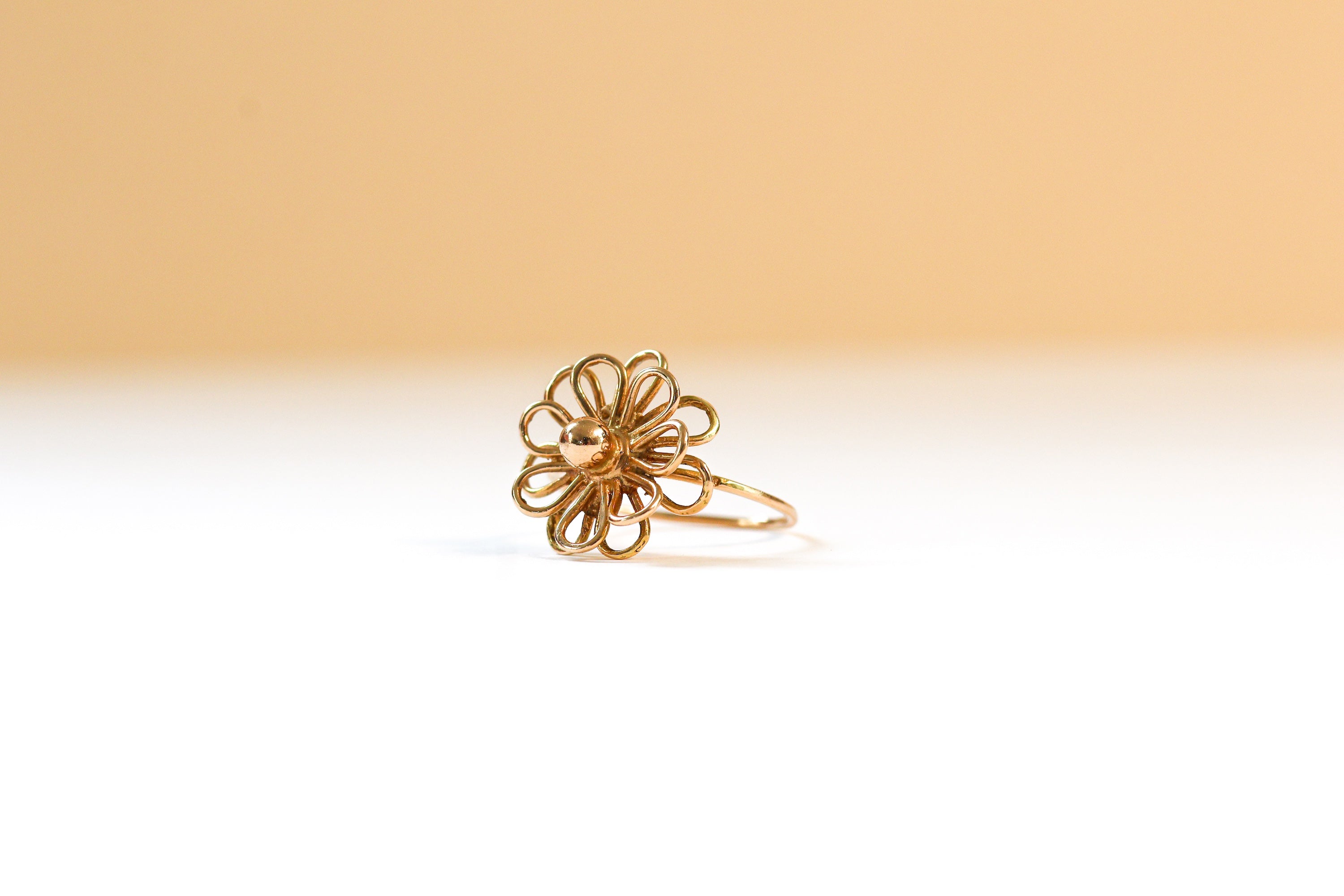 Bague fleur Oze fil or