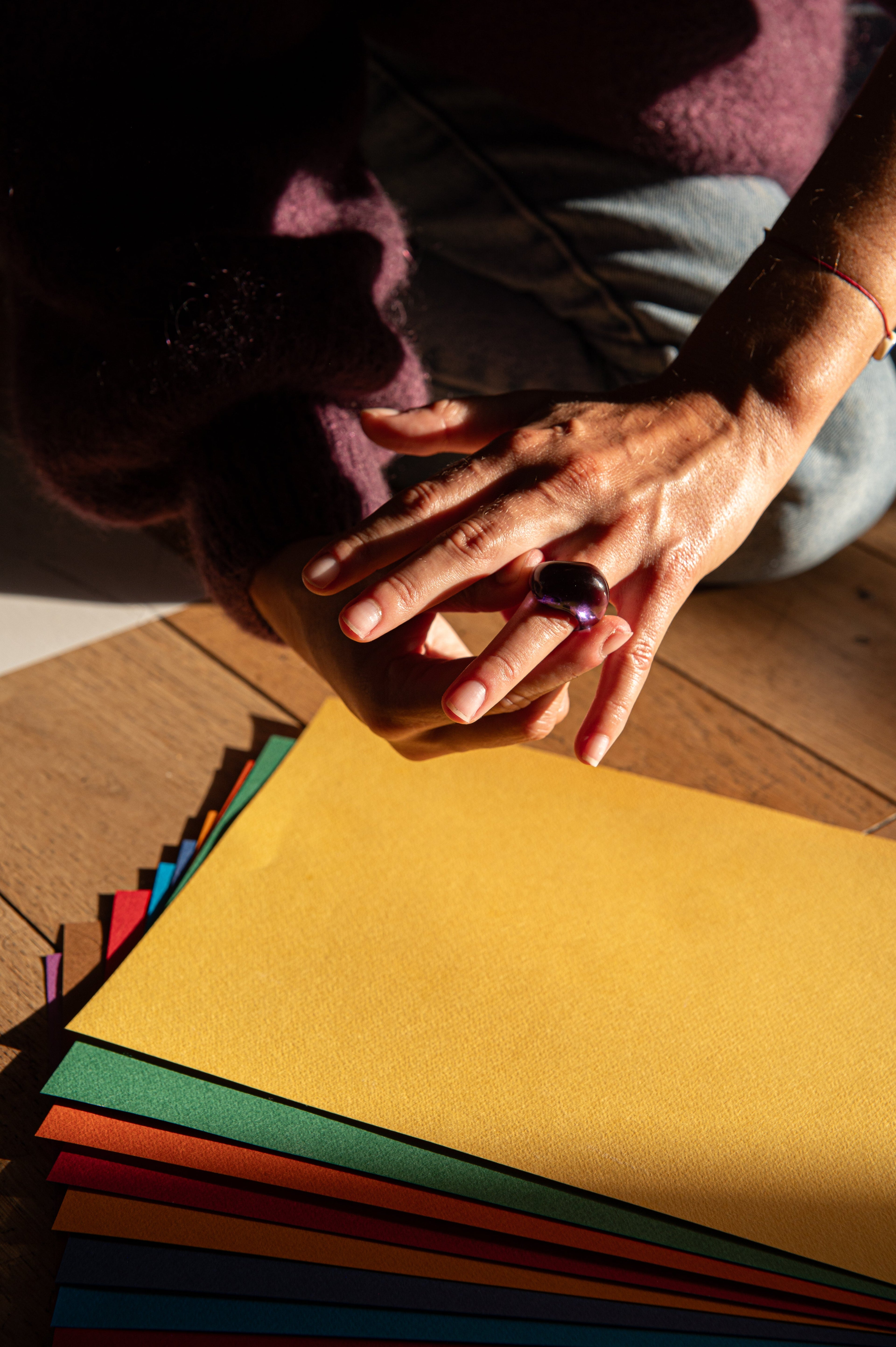 Bague violette Halo – Oze Joaillerie